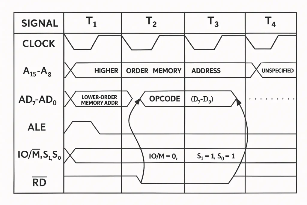 8085 Microprocessor: Opcode Fetch Cycle
